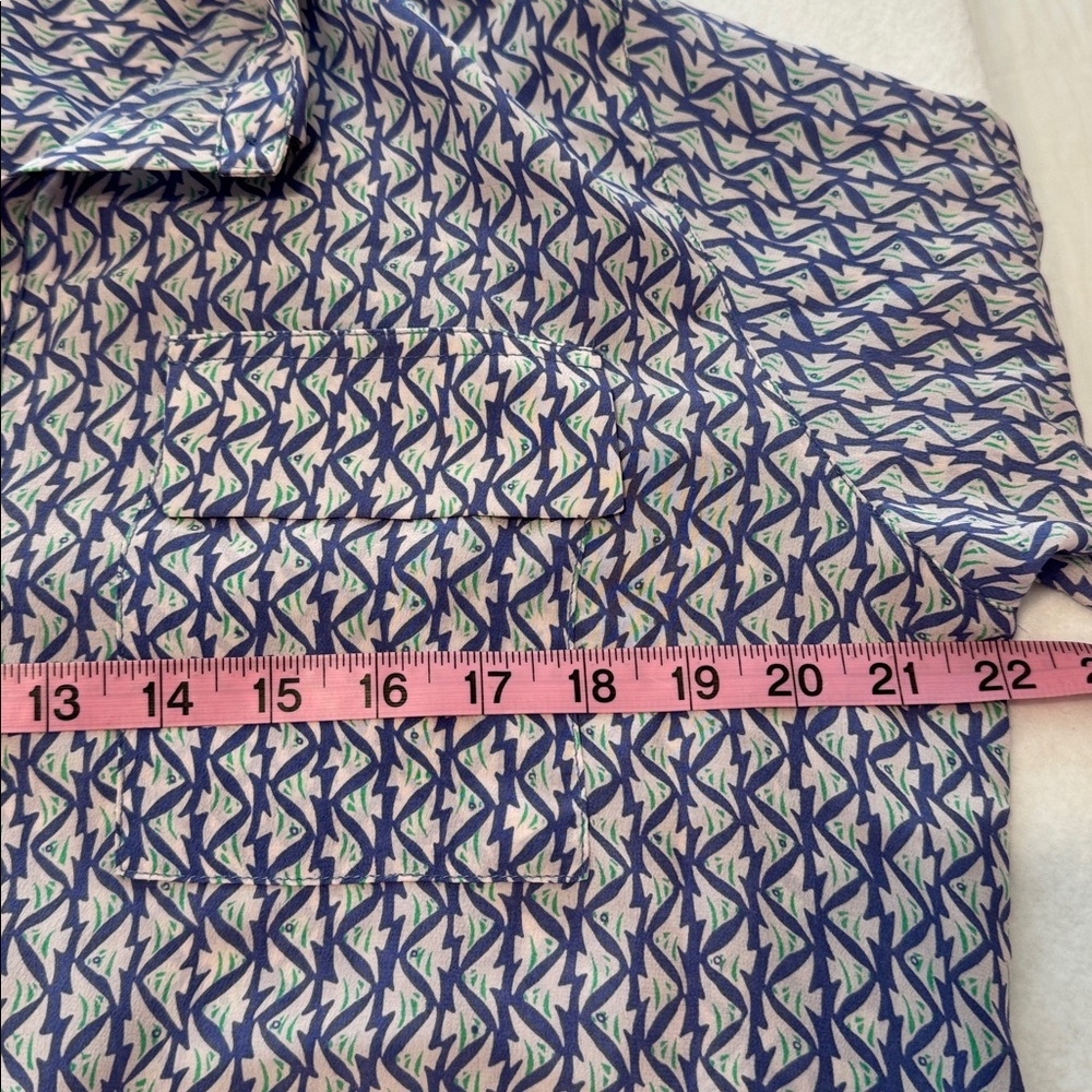 Tori Richard‎ Silk Popover Shirt Style Dress Roll Sleeves.  EUC Size 10 - Picture 5 of 6